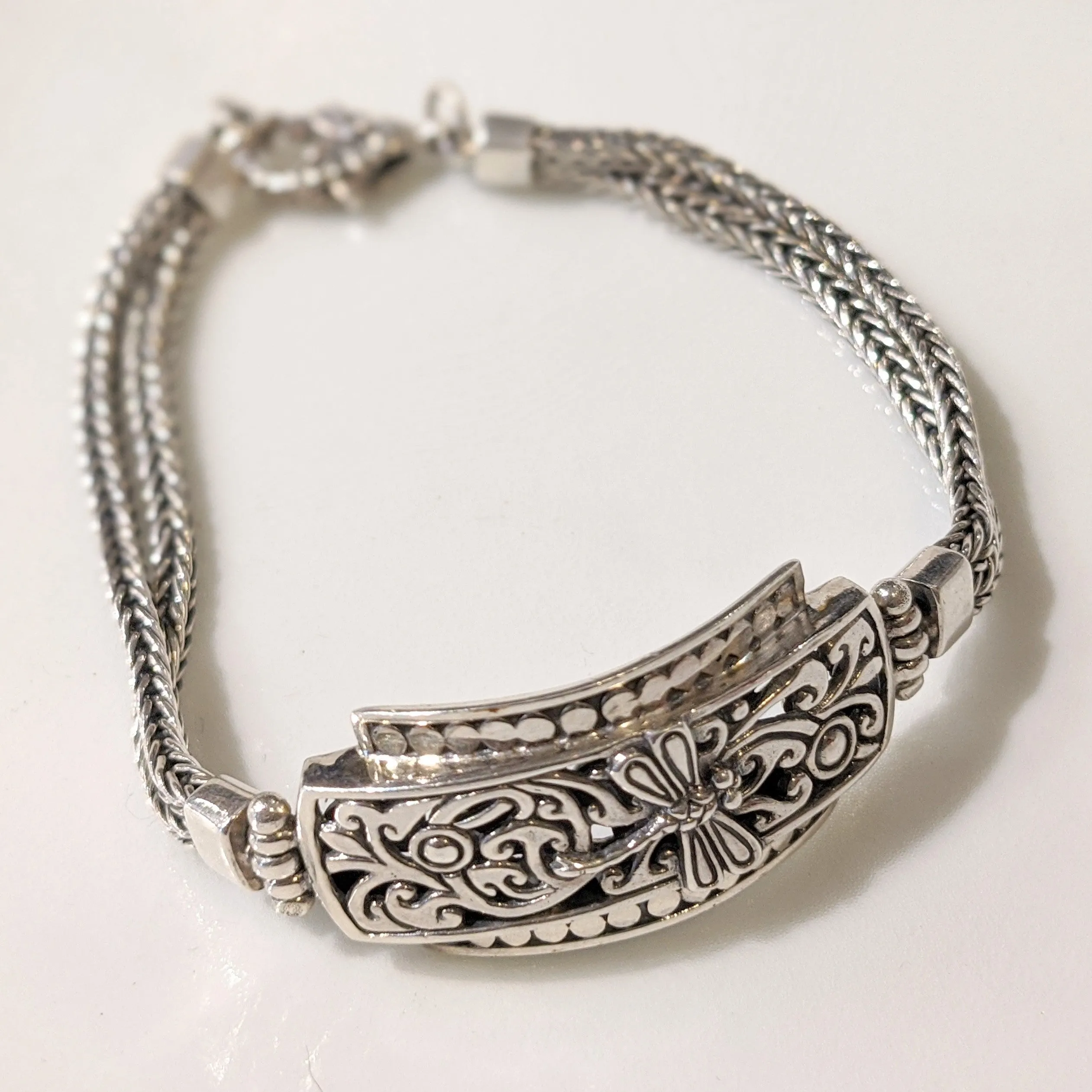 Balinese Dragonfly Sterling Silver Bracelet
