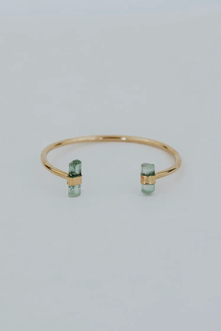 Banded Green Tourmaline Cuff