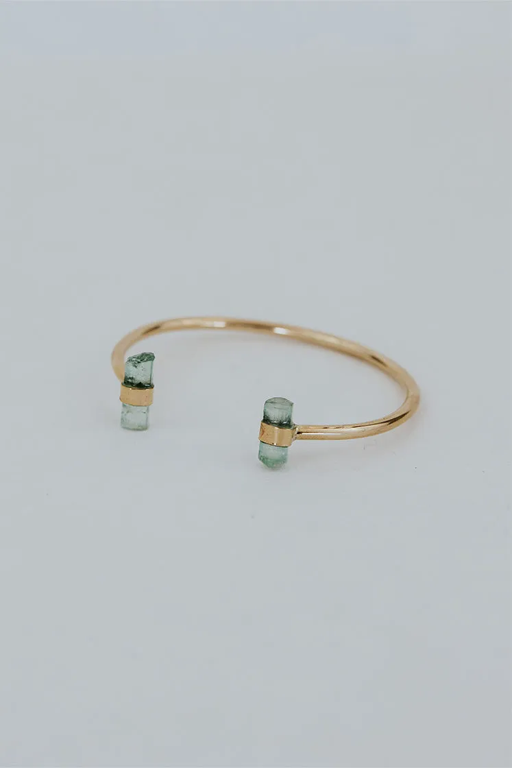 Banded Green Tourmaline Cuff