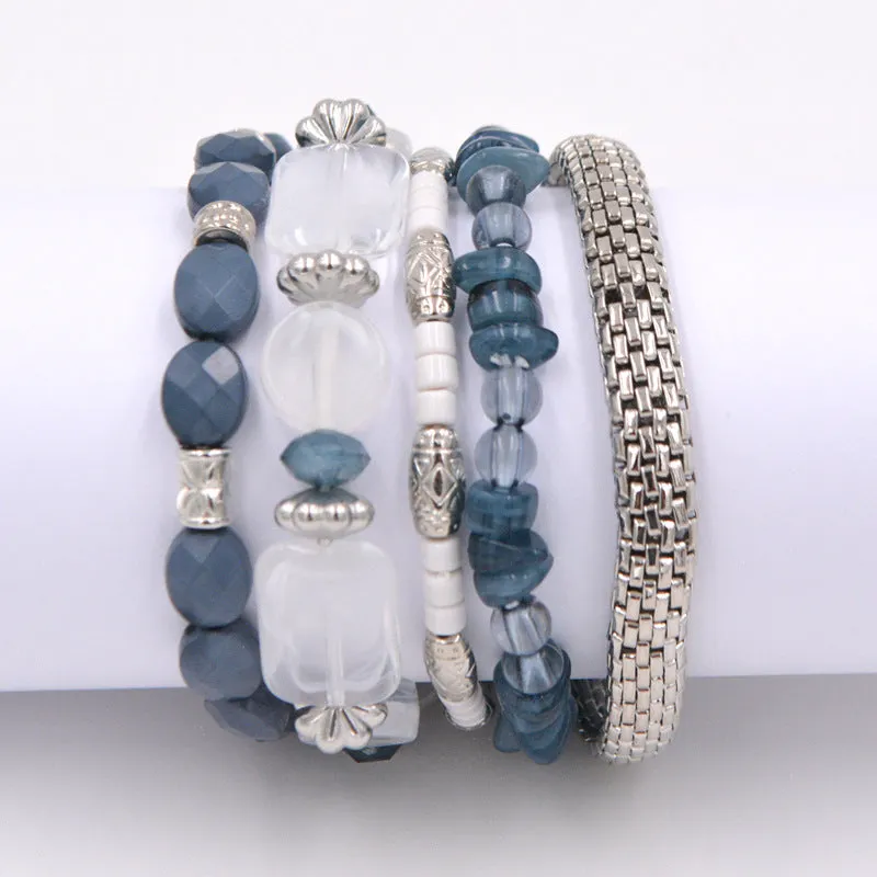 Bracelet Acrylic Bracelet Glazed Stone Color Bracelet