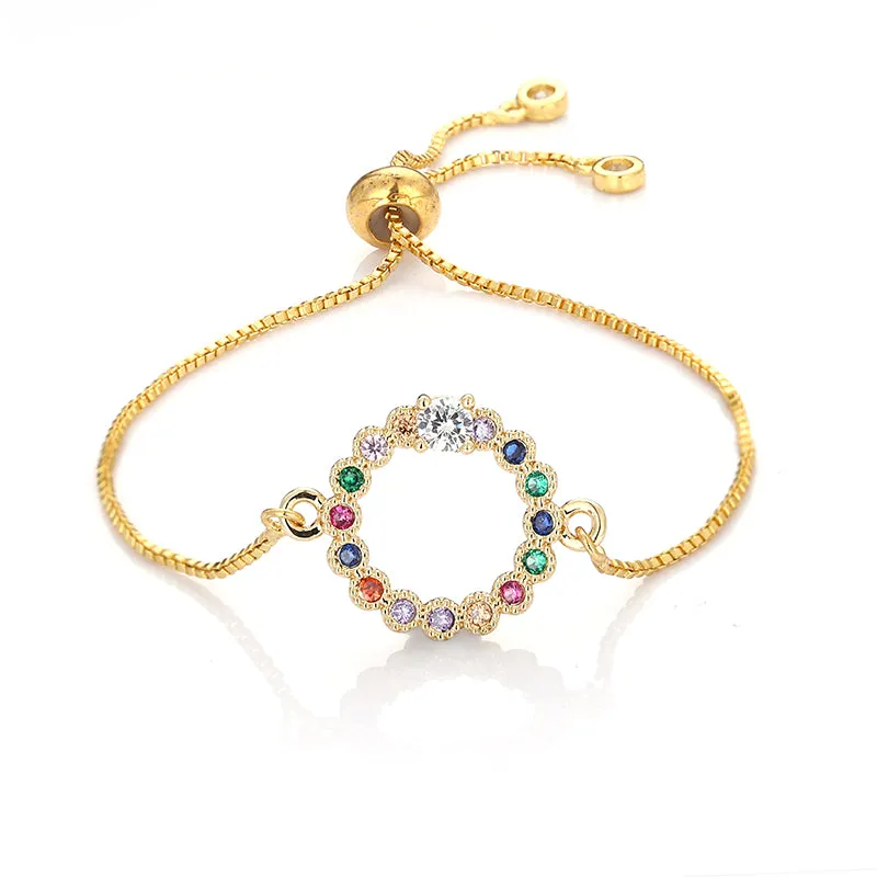 Brass Brass Micropaved Zircon Bracelet Full Of Diamonds