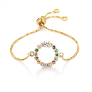 Brass Brass Micropaved Zircon Bracelet Full Of Diamonds