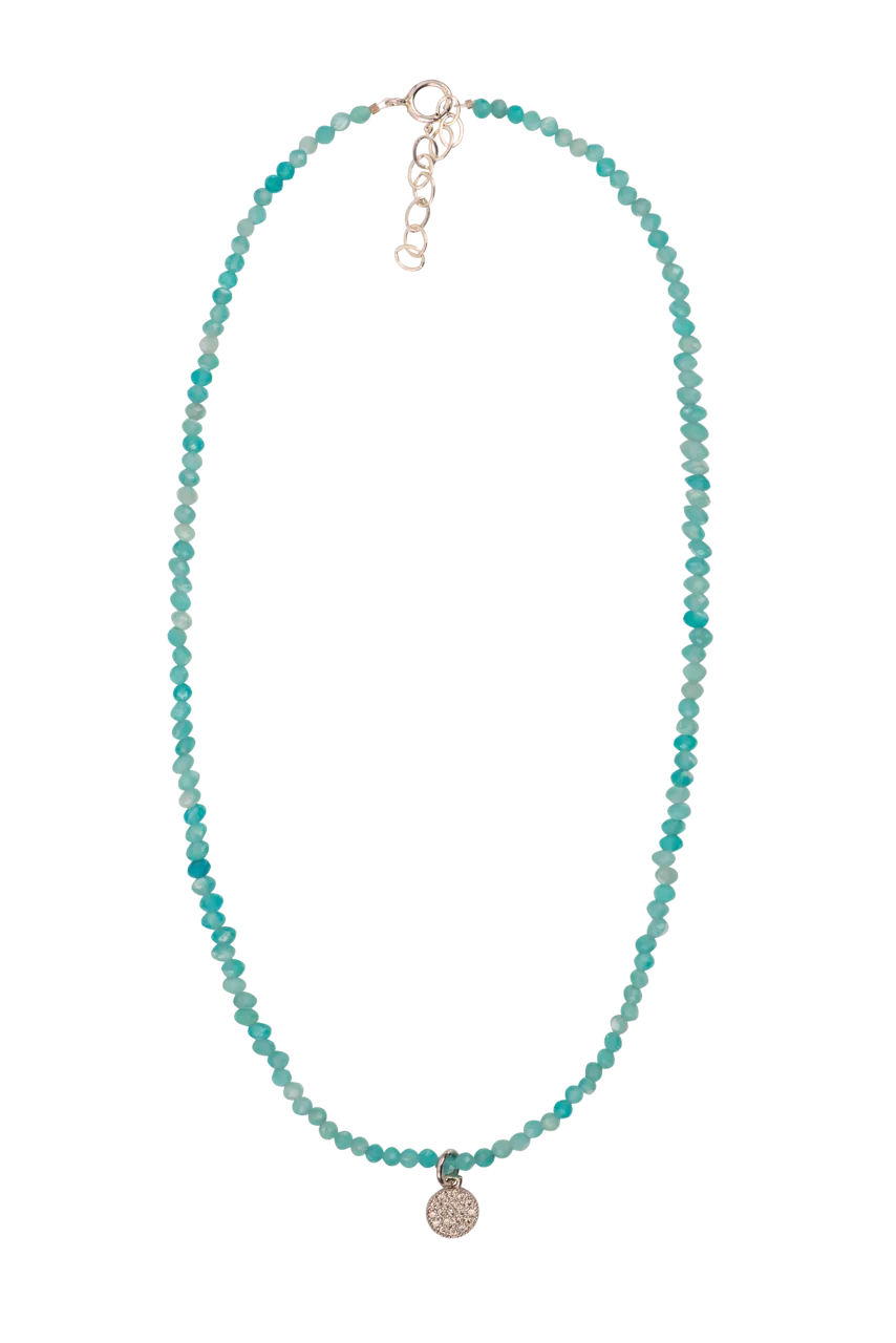 Brown Eyed Girl Amazonite Beaded Necklace