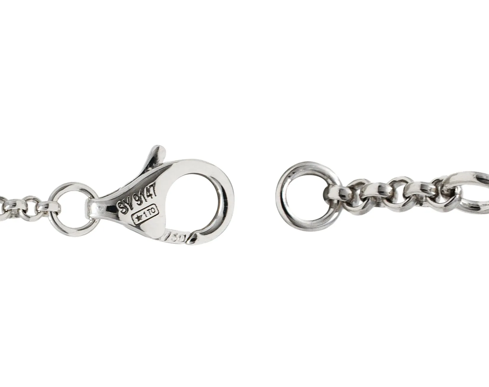 Cartier Mother-Of-Pearl Diamond 18 Karat White Gold Caresse D'Orchidees Station Bracelet
