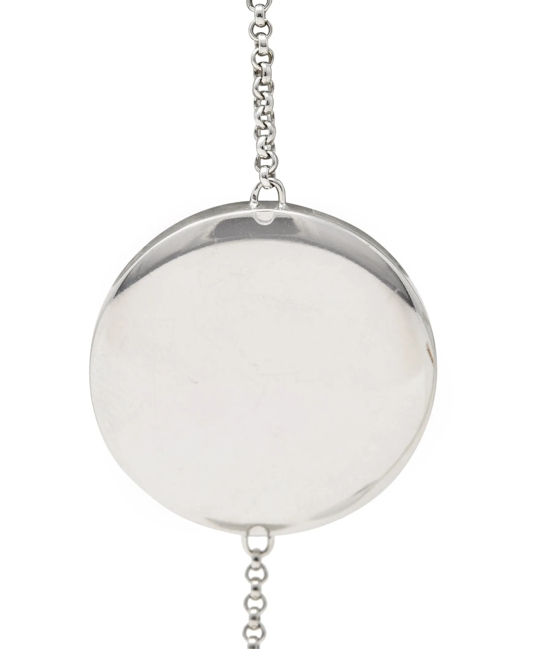 Cartier Mother-Of-Pearl Diamond 18 Karat White Gold Caresse D'Orchidees Station Bracelet