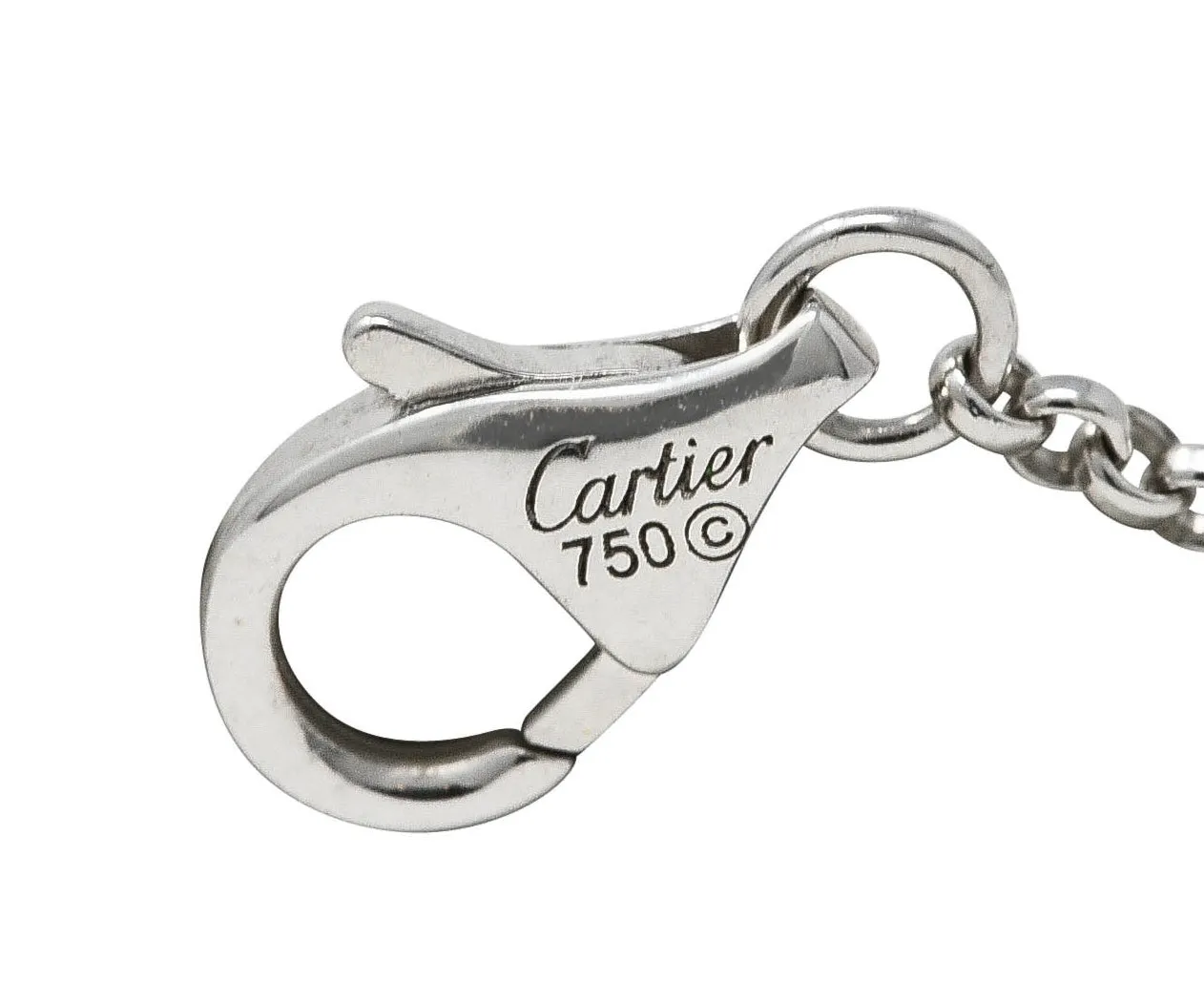 Cartier Mother-Of-Pearl Diamond 18 Karat White Gold Caresse D'Orchidees Station Bracelet