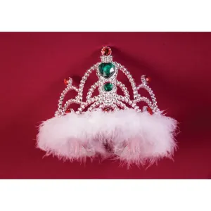 Christmas Tiara with Maribou