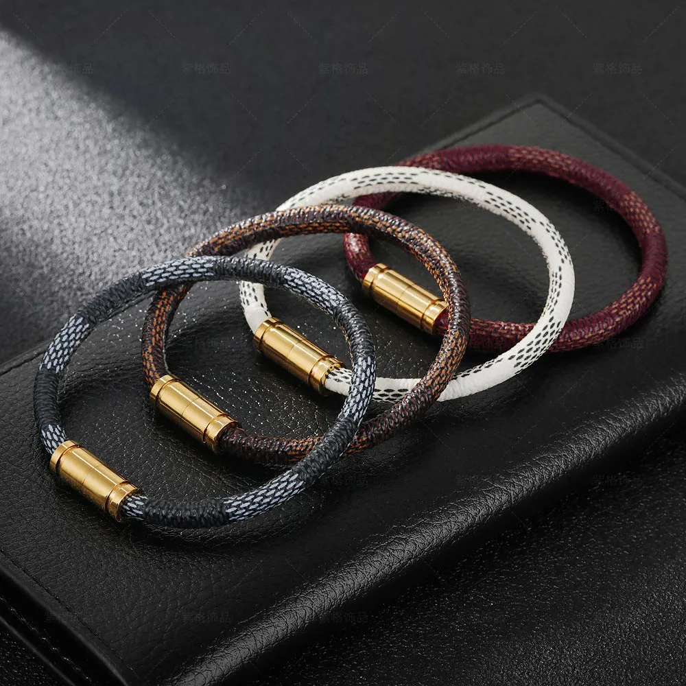 Couple Bracelet Stainless Steel Magnetic Buckle