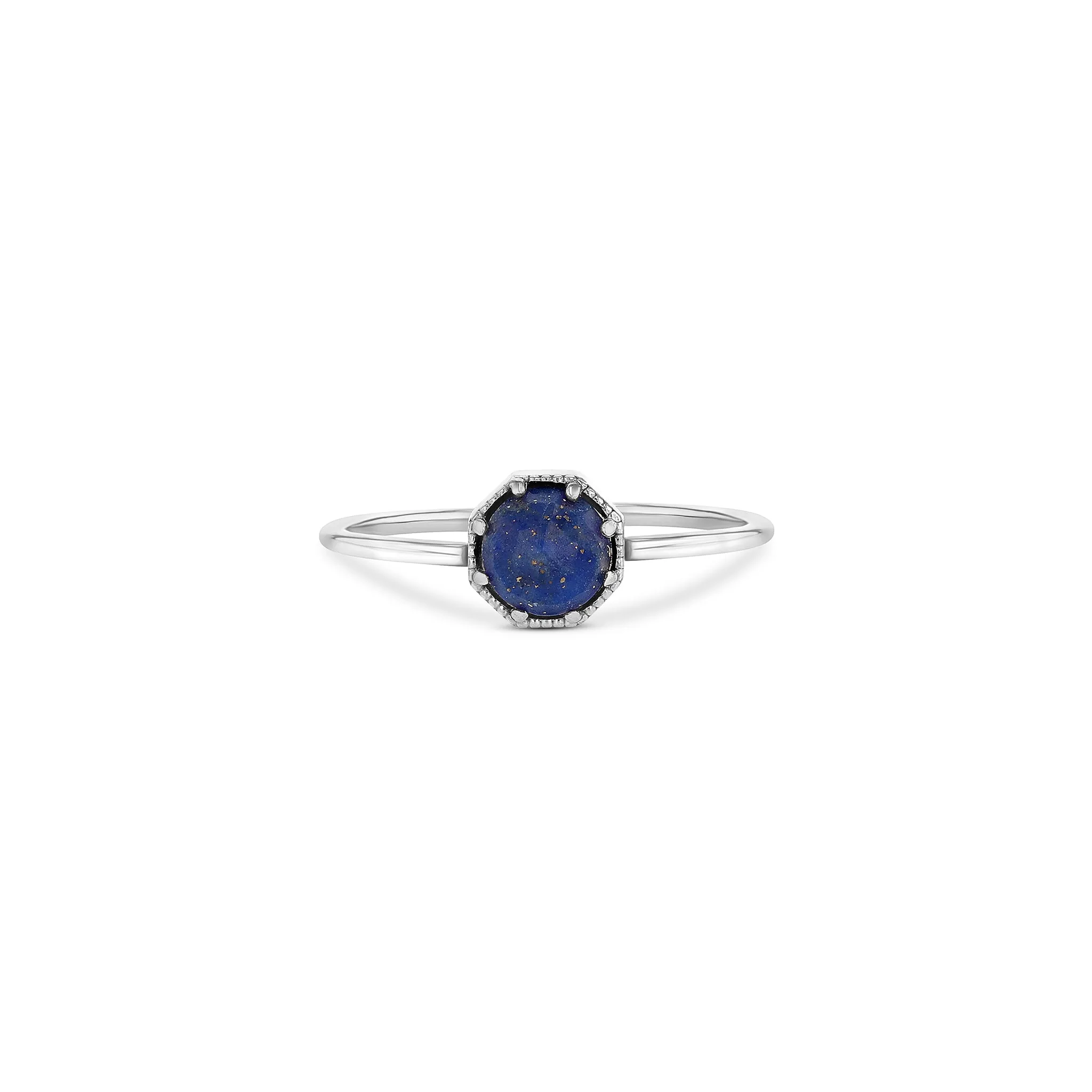 Crown Bezel Lapis Ring