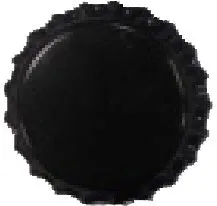 Crown Caps with Oxy-Liner, Black, ~150 Count