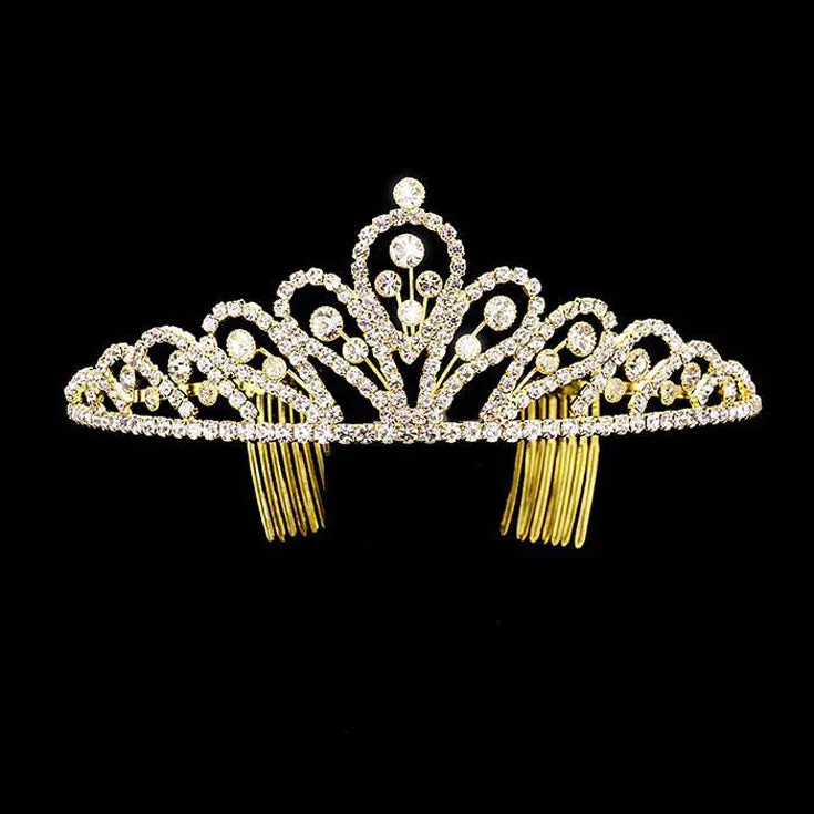 Crystal Rhinestone Pave Pageant Queen Tiara