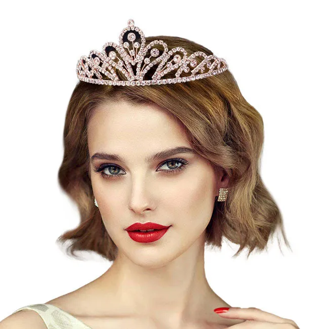 Crystal Rhinestone Pave Pageant Queen Tiara