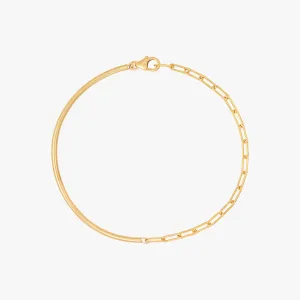 Curve Bar Link Chain Bracelet