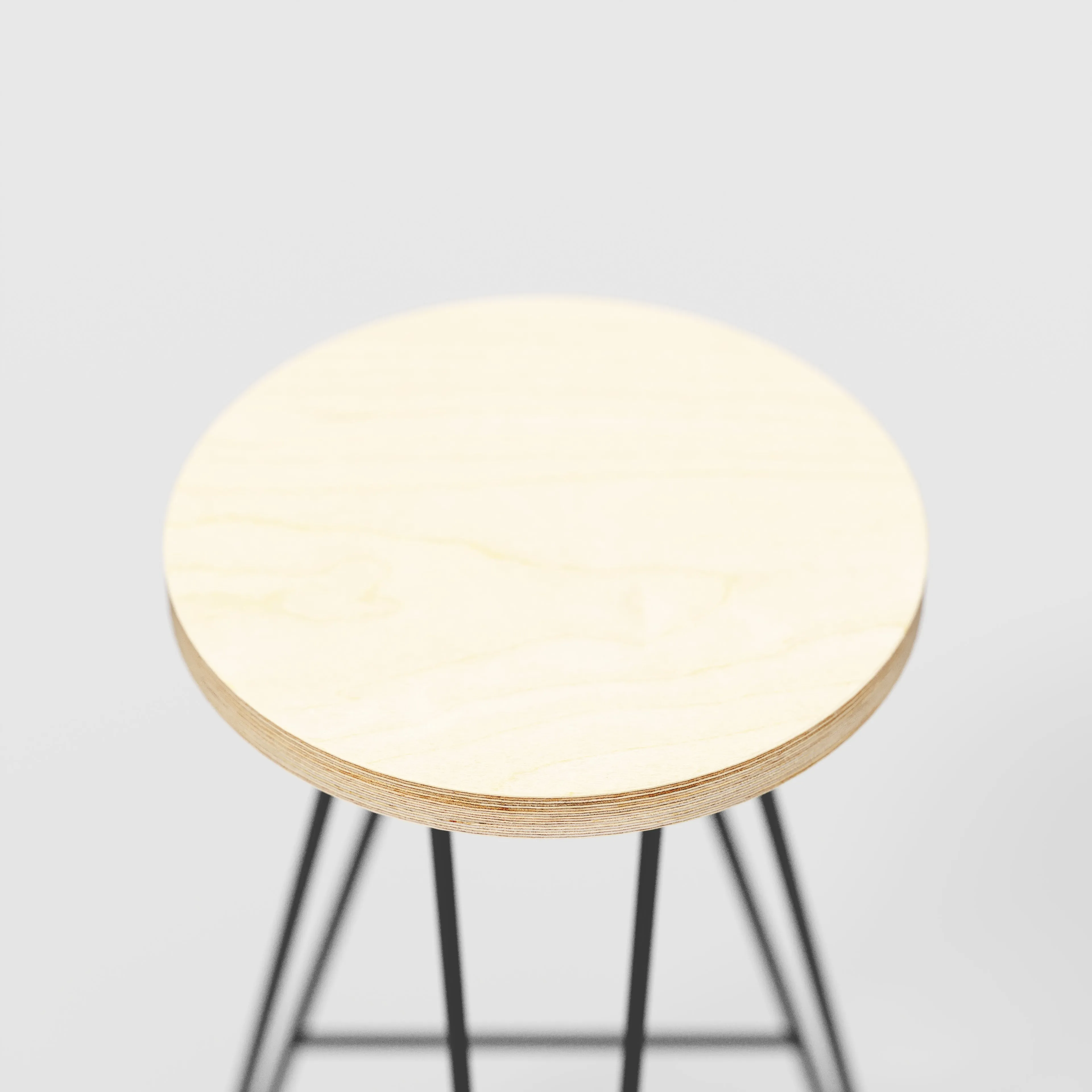 Custom Plywood Bar Stool with Hairpin Base