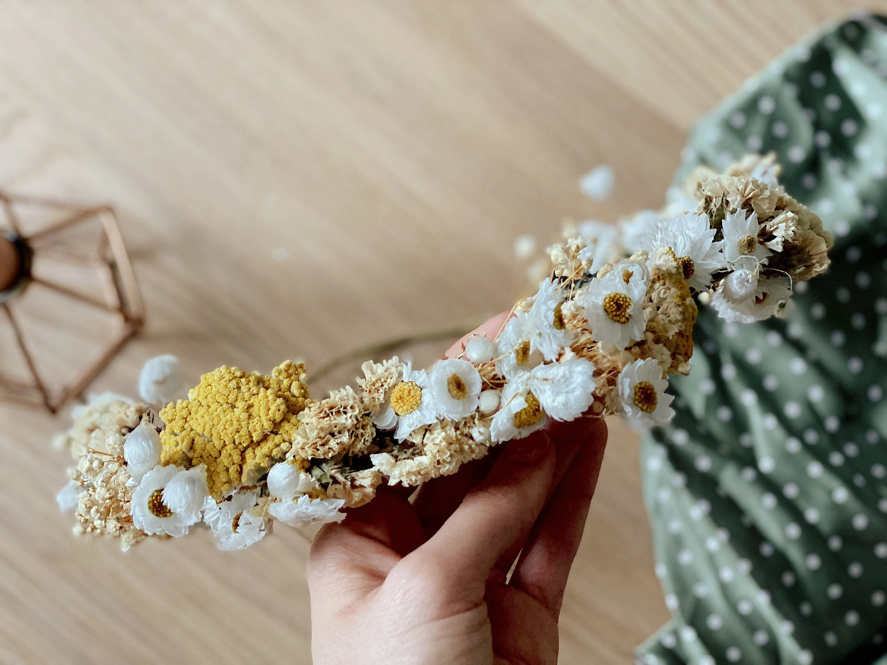 Daisies and Wildflowers Dried Flower Crown / Bridal Crown / Wedding Flower Crown