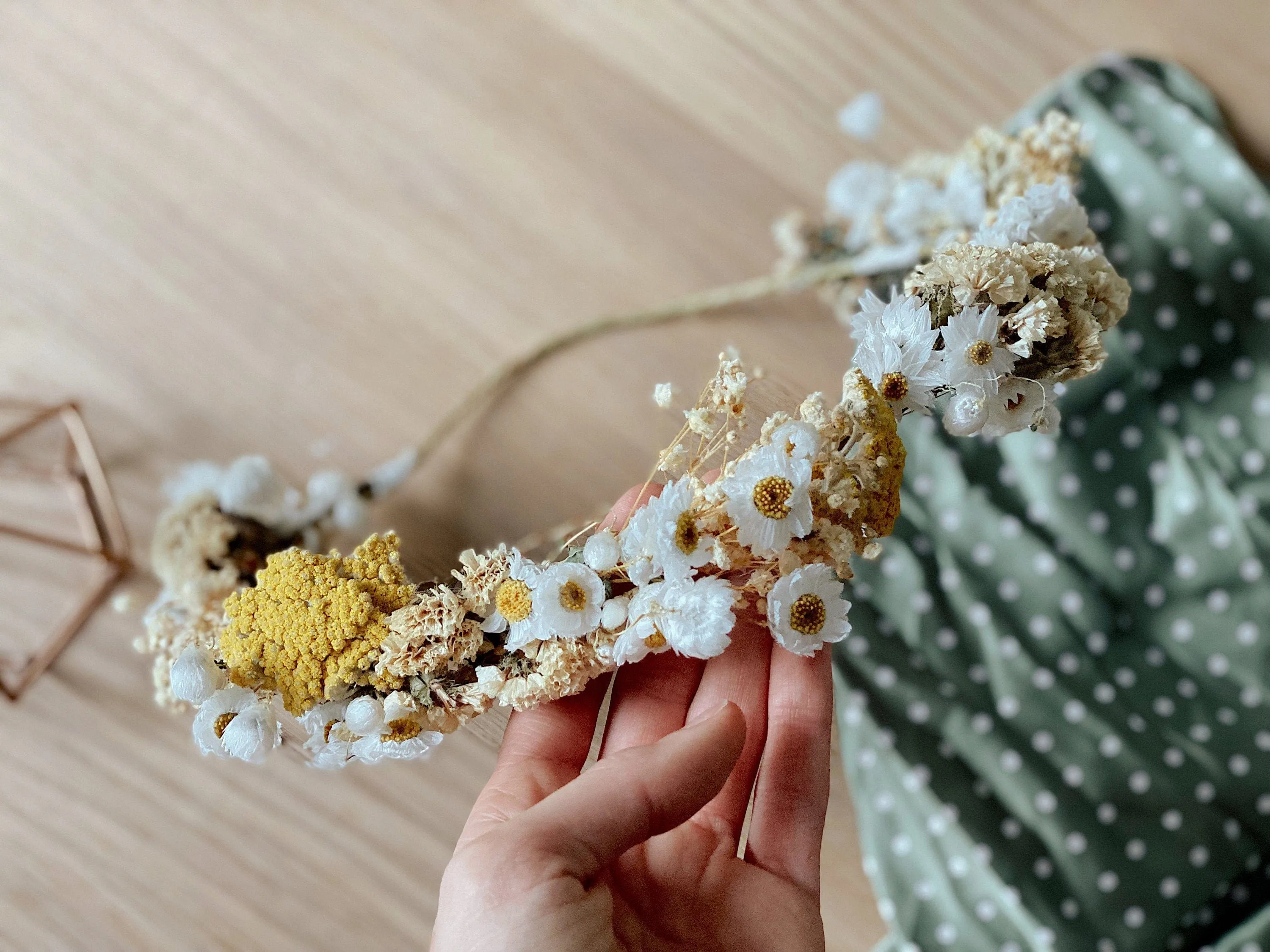 Daisies and Wildflowers Dried Flower Crown / Bridal Crown / Wedding Flower Crown