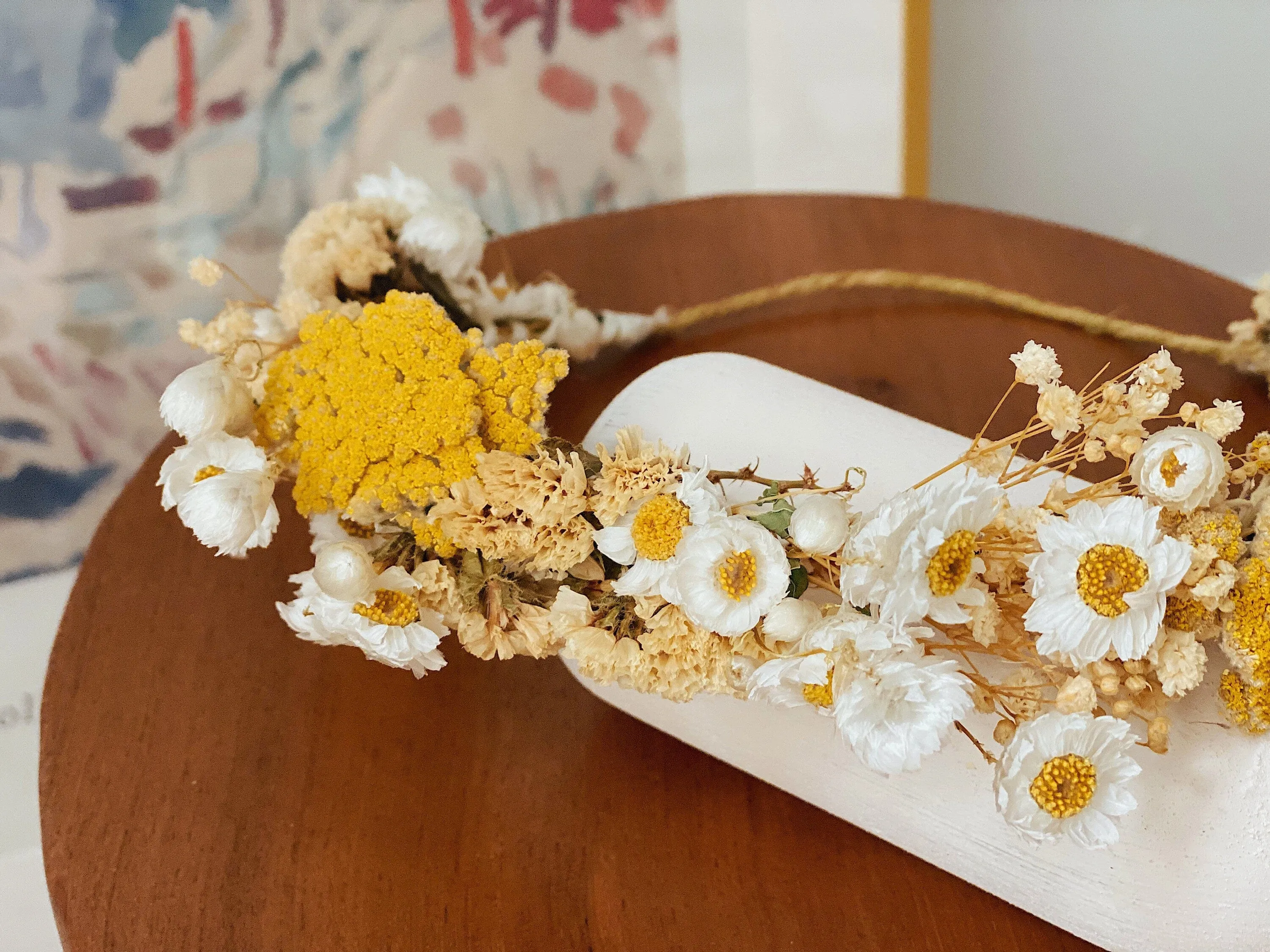 Daisies and Wildflowers Dried Flower Crown / Bridal Crown / Wedding Flower Crown