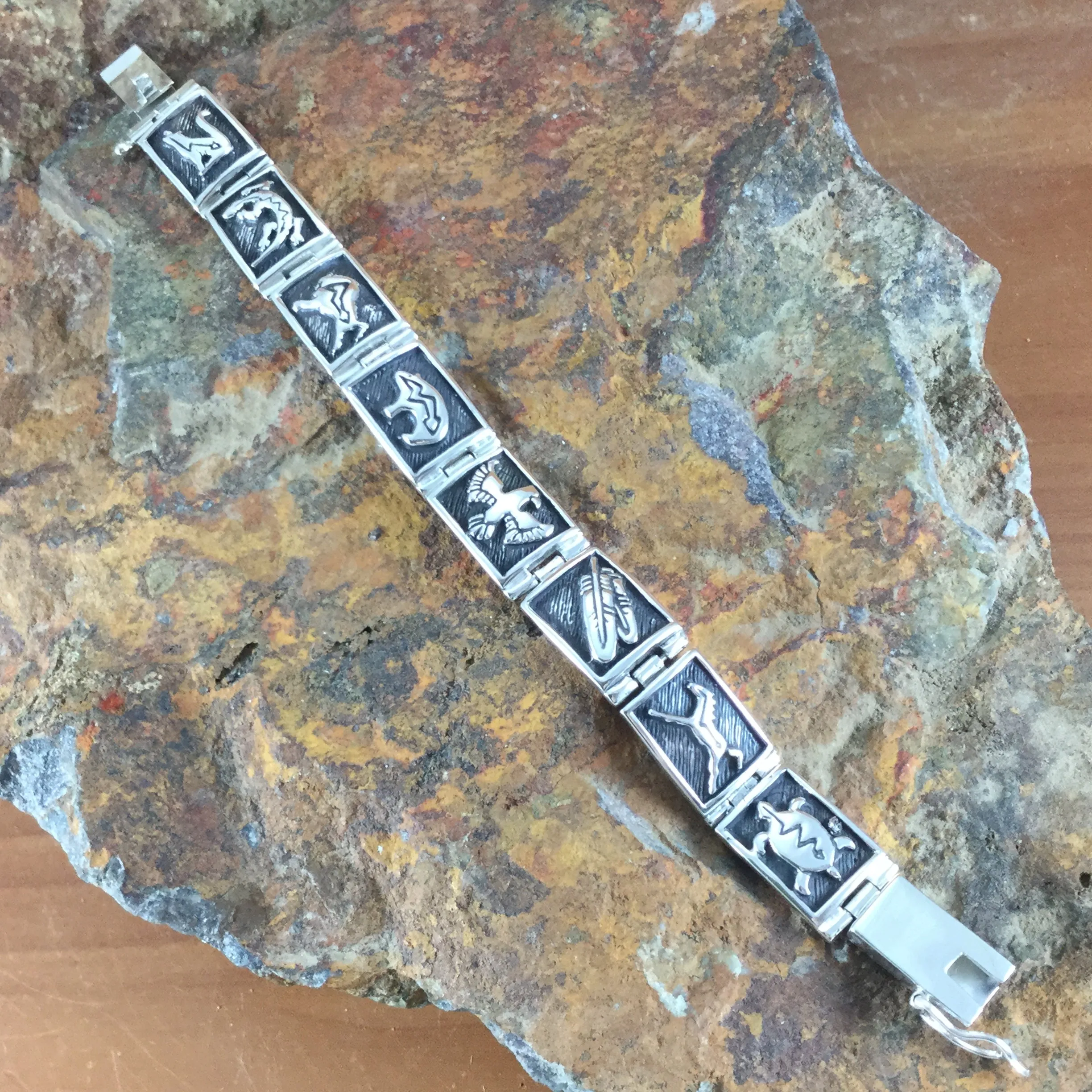 David Rosales Silver Country Sterling Silver Big Link Bracelet
