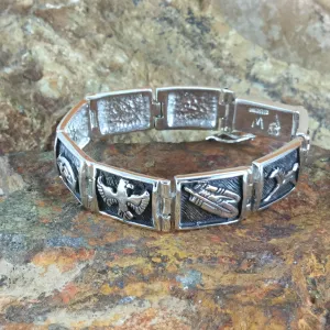 David Rosales Silver Country Sterling Silver Big Link Bracelet