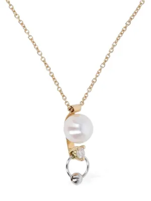 Delfina Delettrez   18kt Two-in-one diamond &amp; pearl necklace 