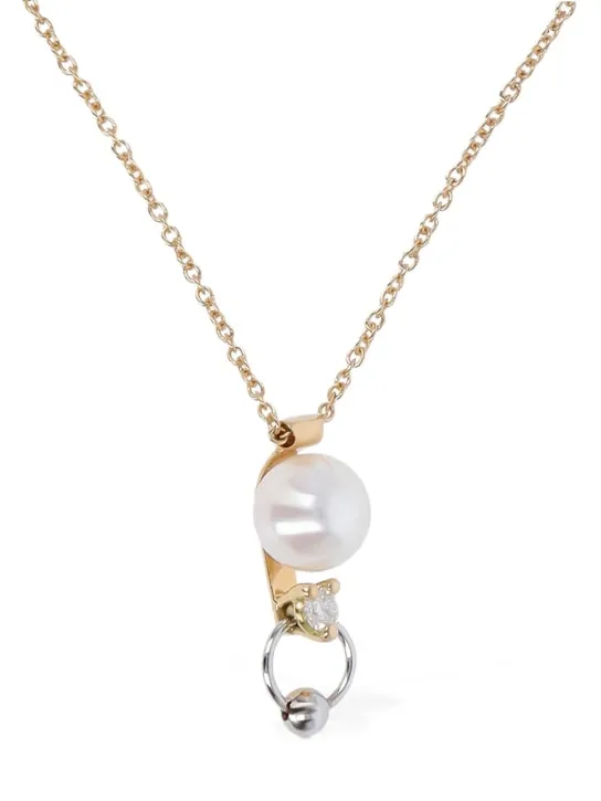 Delfina Delettrez   18kt Two-in-one diamond &amp; pearl necklace 