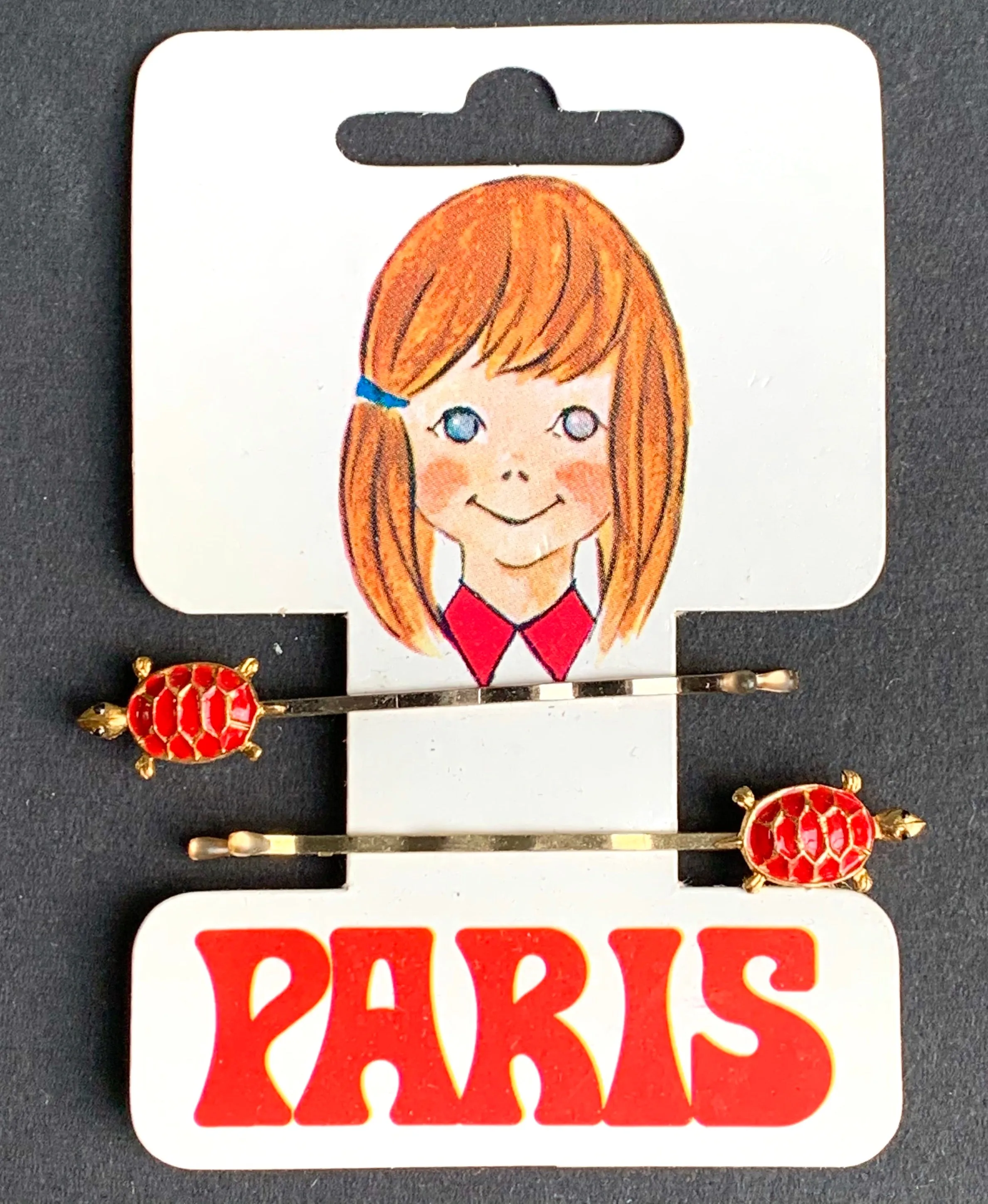 Delightful Vintage Red Tortoise Hair Clip.