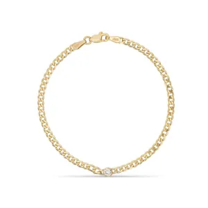 Diamond Curb Link Bracelet
