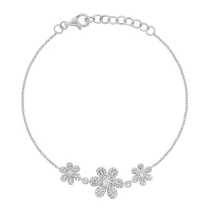 Diamond Daisy Trio Fashion Bracelet