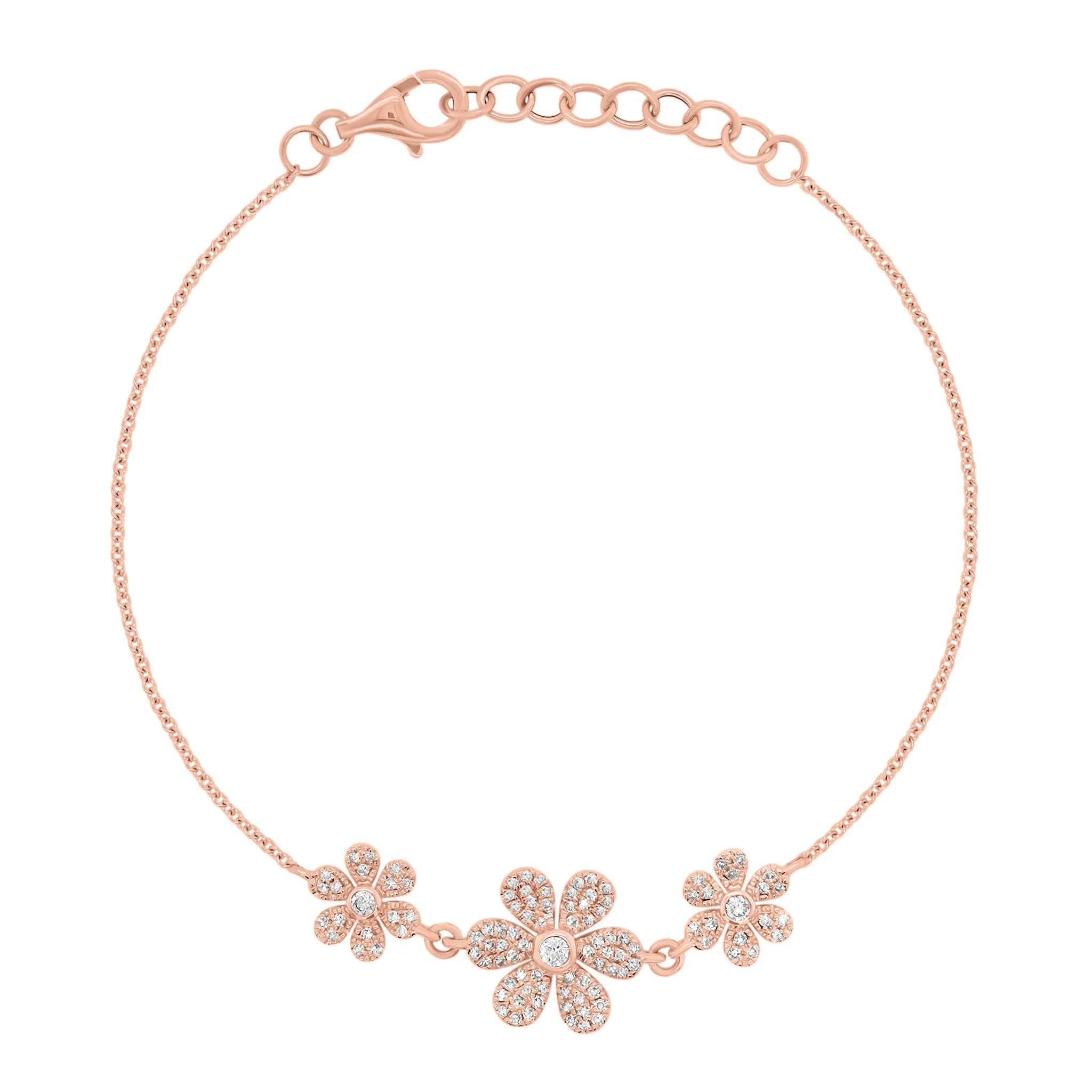 Diamond Daisy Trio Fashion Bracelet