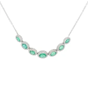Diamond Emerald Statement Necklace
