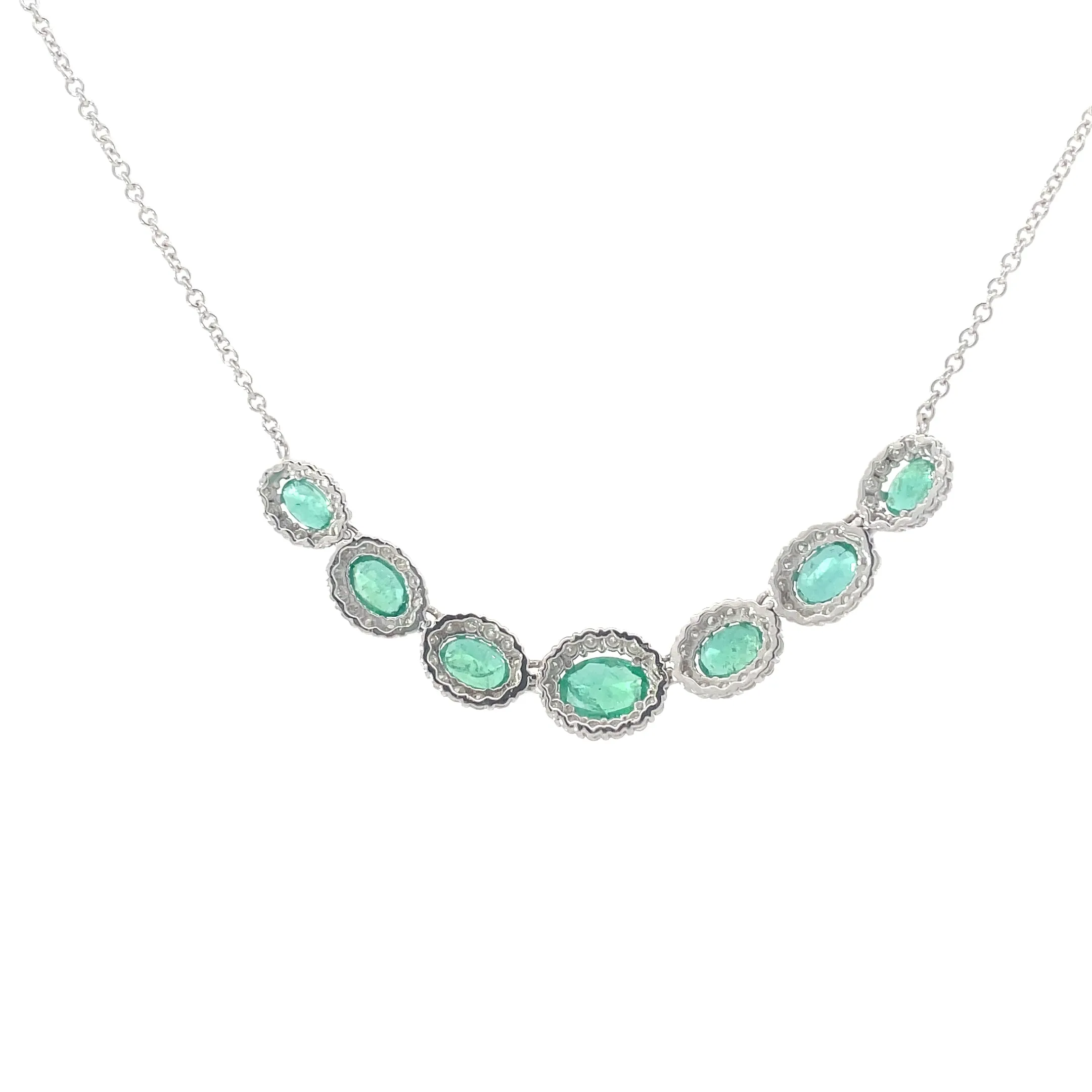 Diamond Emerald Statement Necklace