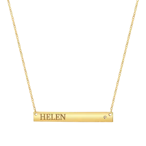 Diamond Nameplate Necklace