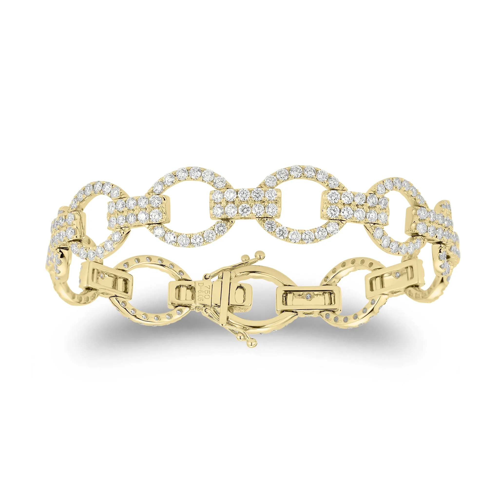 Diamond Oval Link Bracelet
