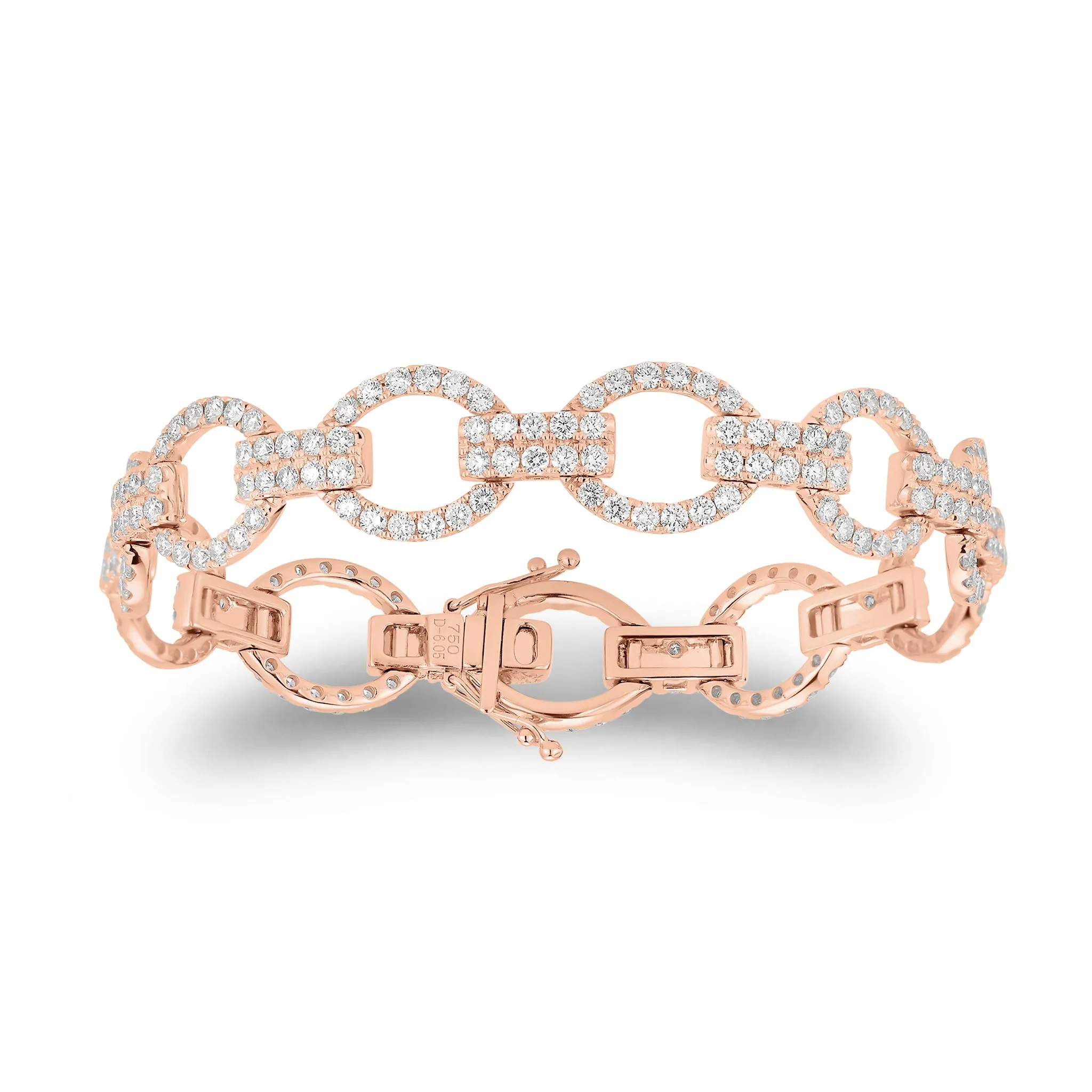 Diamond Oval Link Bracelet