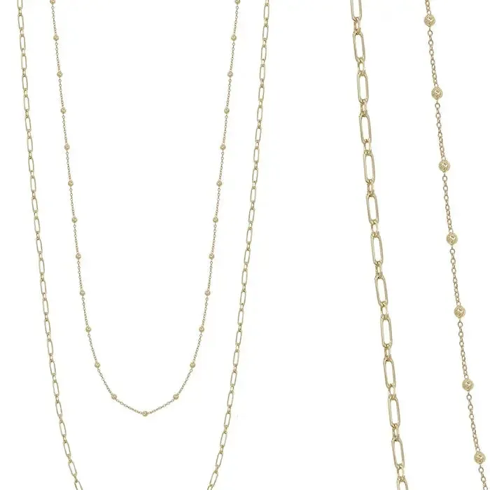 Double Chain Necklace-Long