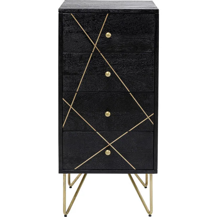 Dresser Gold Vein 4 Drawers 40x88cm
