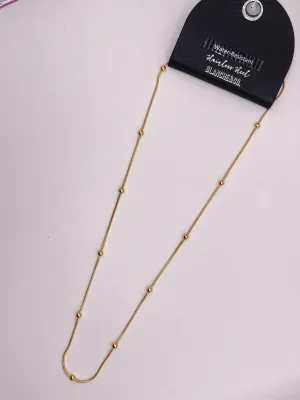Elegant Beaded Gold Necklace