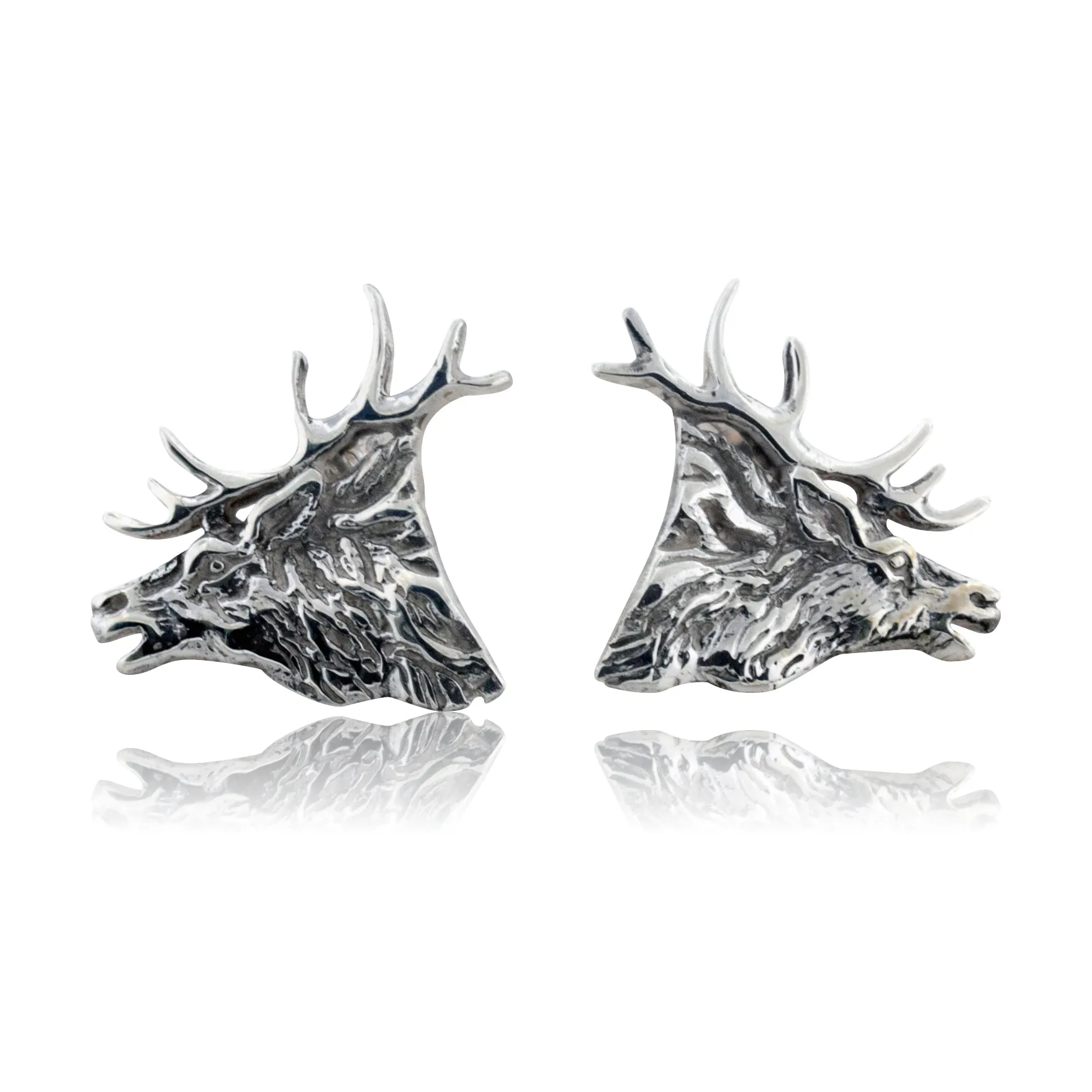Elk Head Stud Earrings