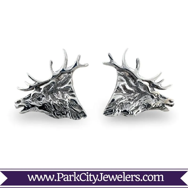 Elk Head Stud Earrings