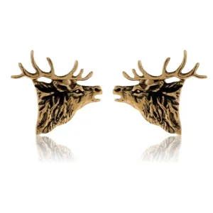 Elk Head Stud Earrings