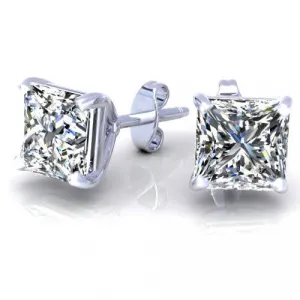 Enchanting 1.00CT Diamond Stud Earrings in 14KT White Gold
