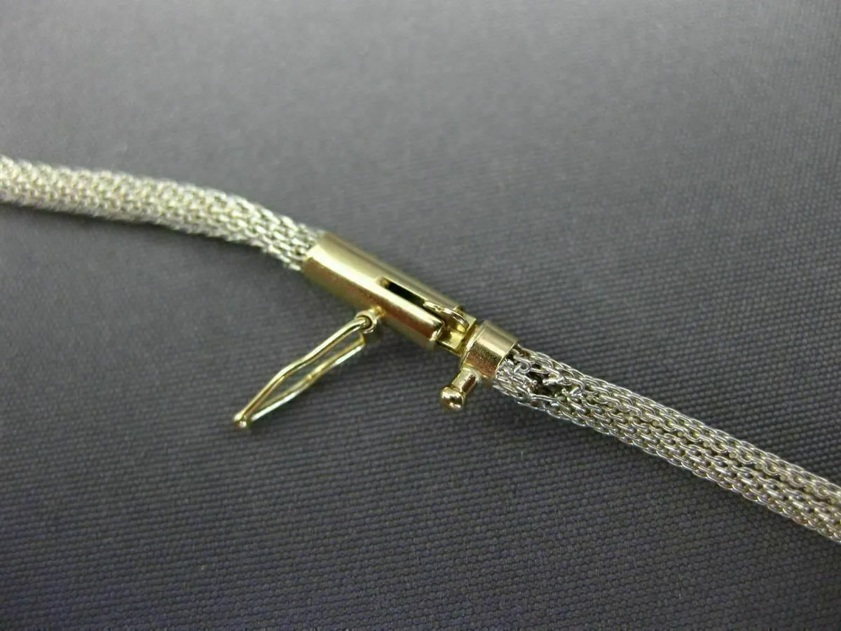 ESTATE 14KT YELLOW GOLD & 925 SILVER BEADED PAST PRESENT FUTURE NECKLACE #26204