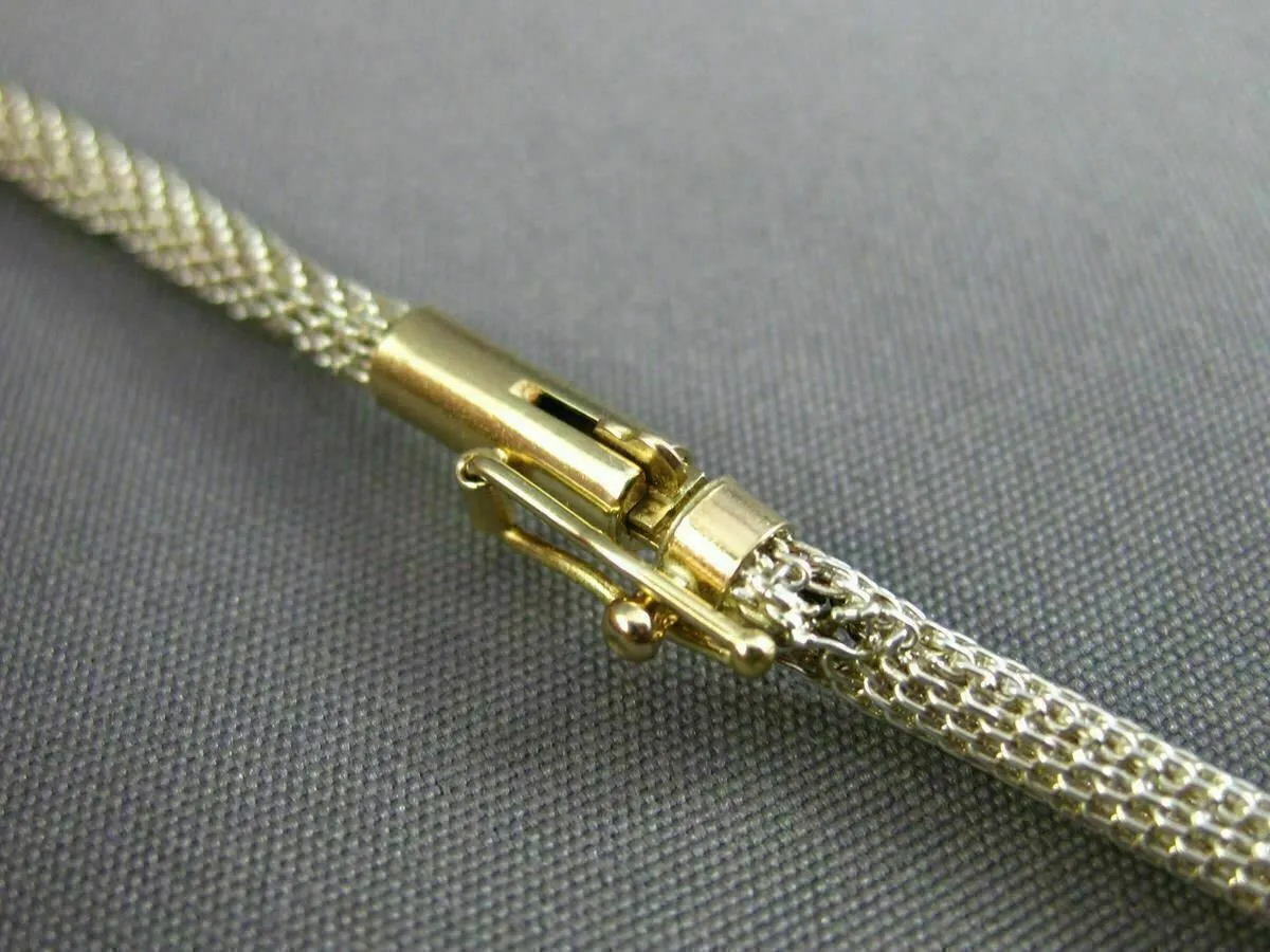 ESTATE 14KT YELLOW GOLD & 925 SILVER BEADED PAST PRESENT FUTURE NECKLACE #26204