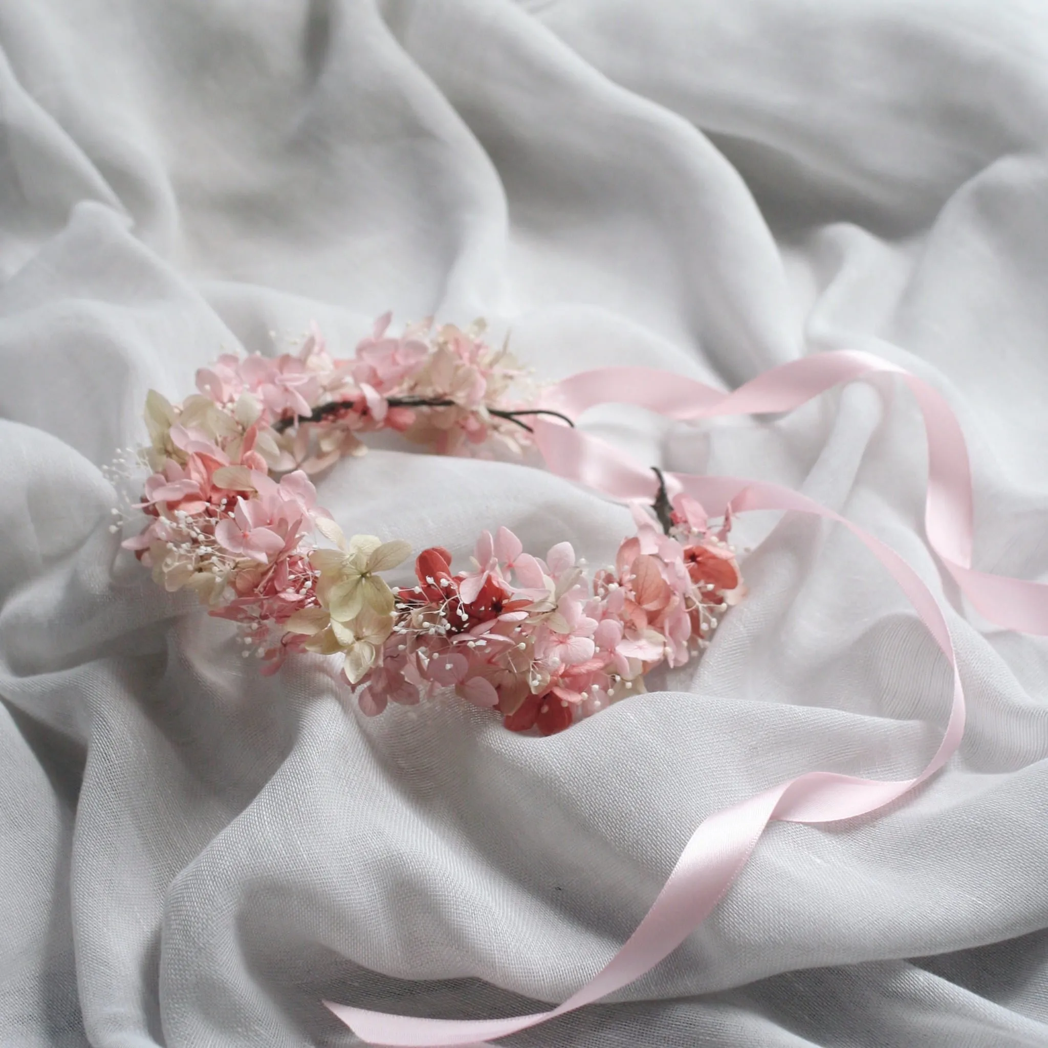 Everlasting Preserved Flower Crown HYDRANGEA