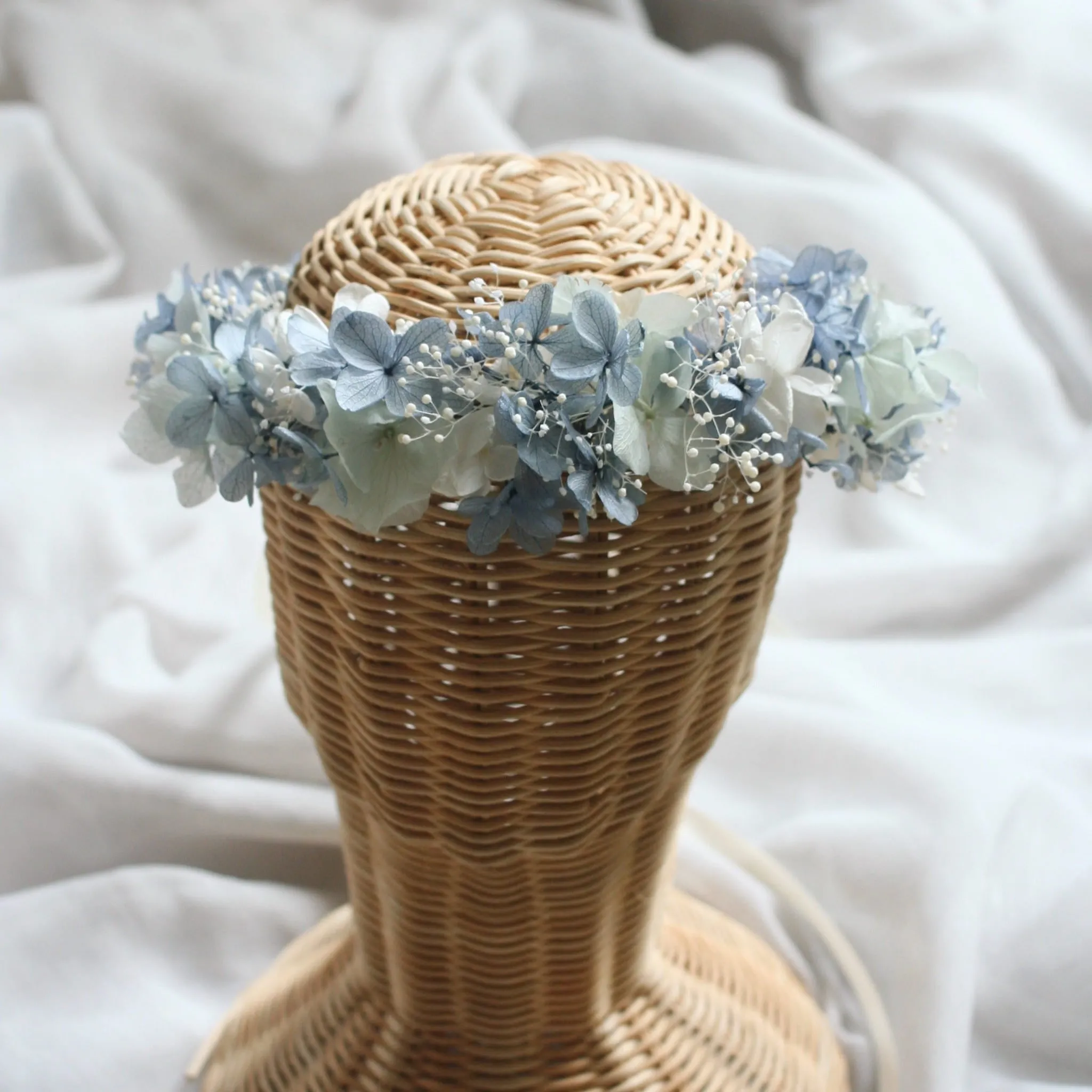 Everlasting Preserved Flower Crown HYDRANGEA