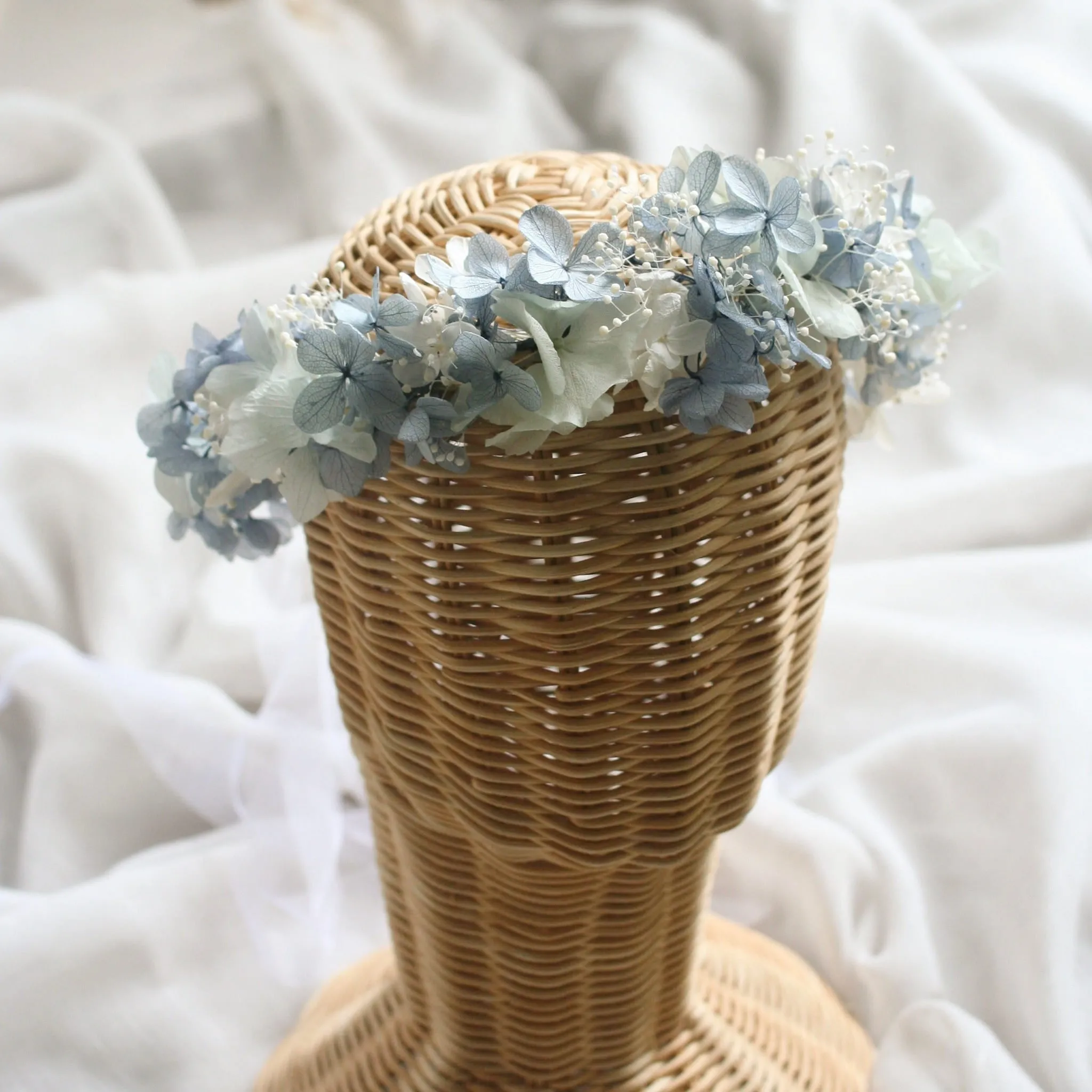 Everlasting Preserved Flower Crown HYDRANGEA