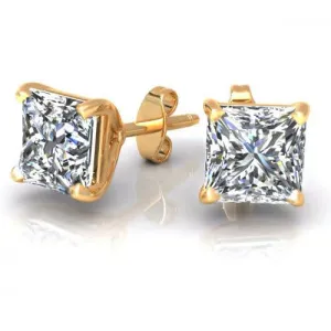 Fabulous 1.00CT Diamond Stud Earrings in 14KT Yellow Gold