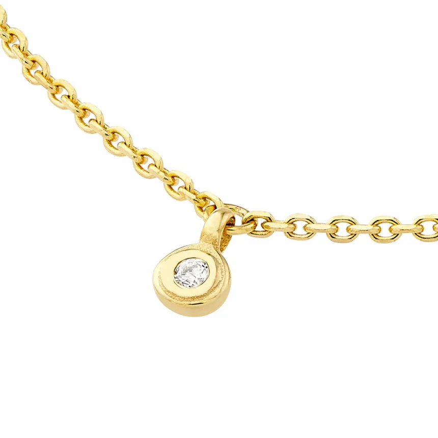 Floating Bezel Diamond Necklace