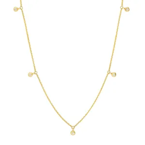 Floating Bezel Diamond Necklace