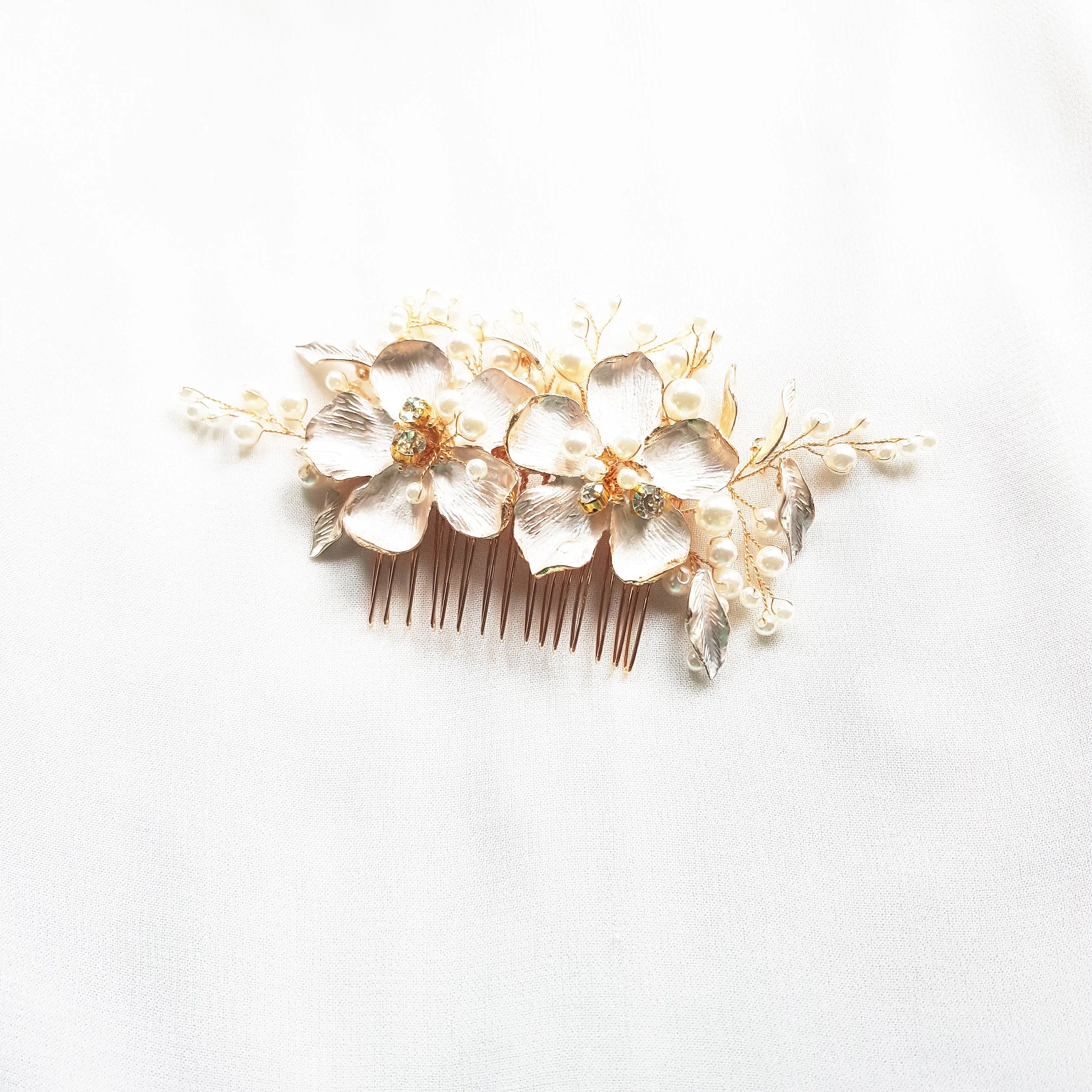 Floral hair comb wedding